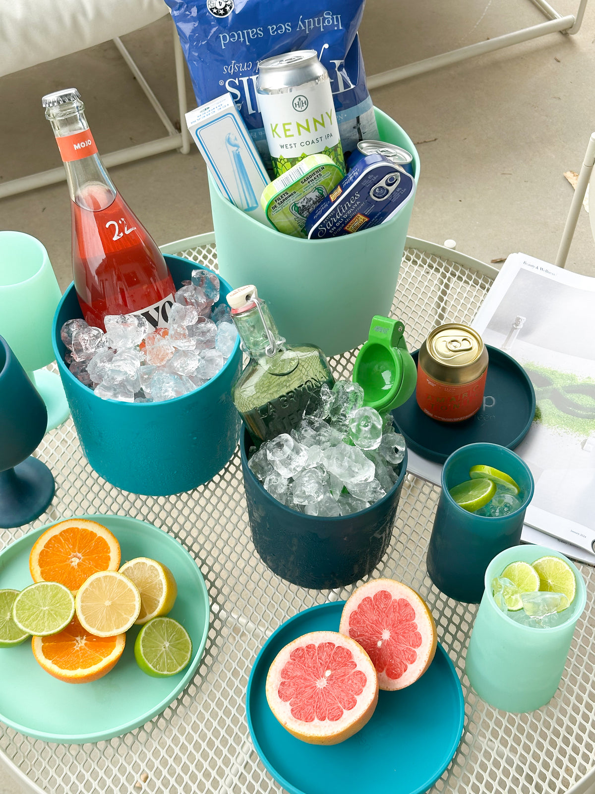 teal | swipp 1 | silicone unbreakable pot planter