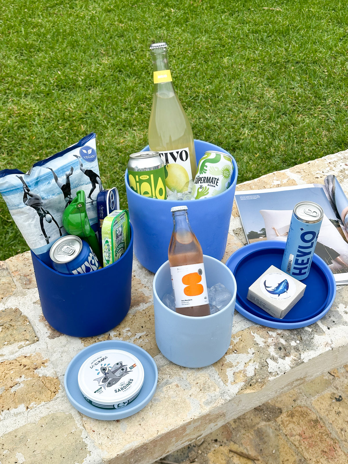 blue | swipp 1 | silicone unbreakable pot planter