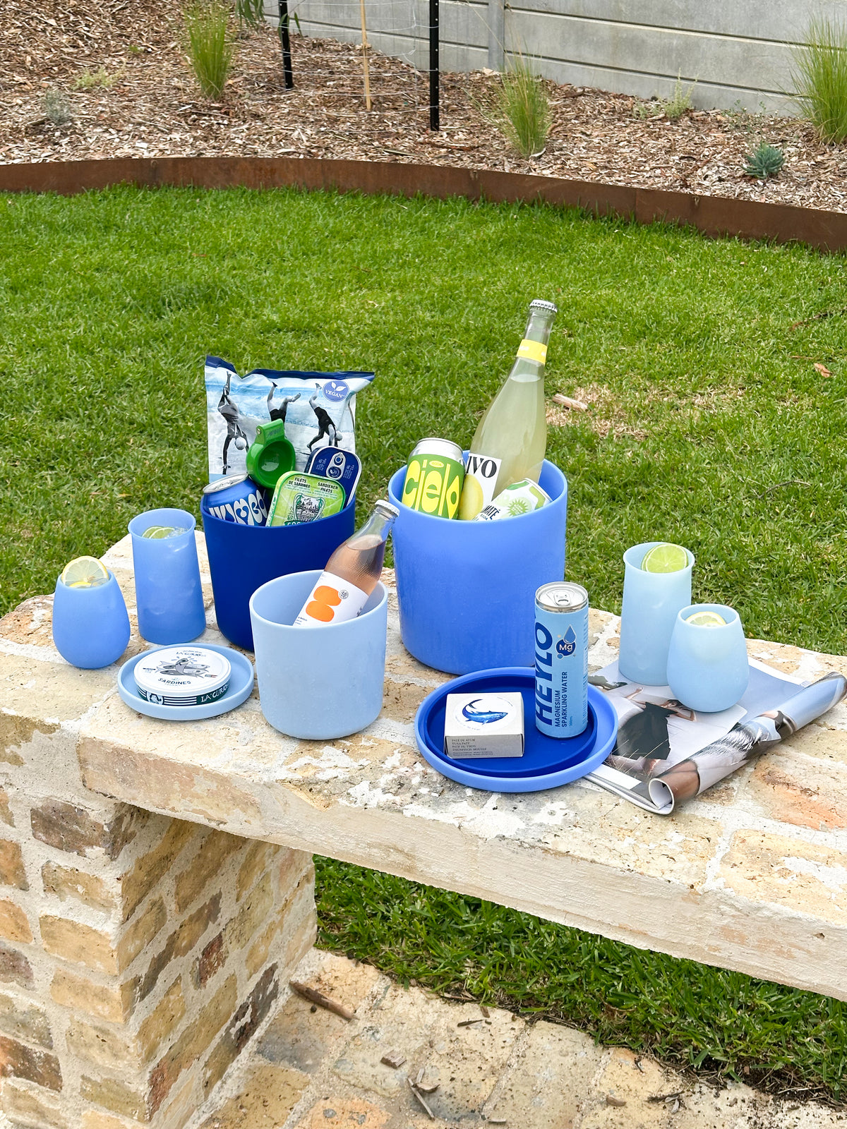 blue | swipp 1 | silicone unbreakable pot planter