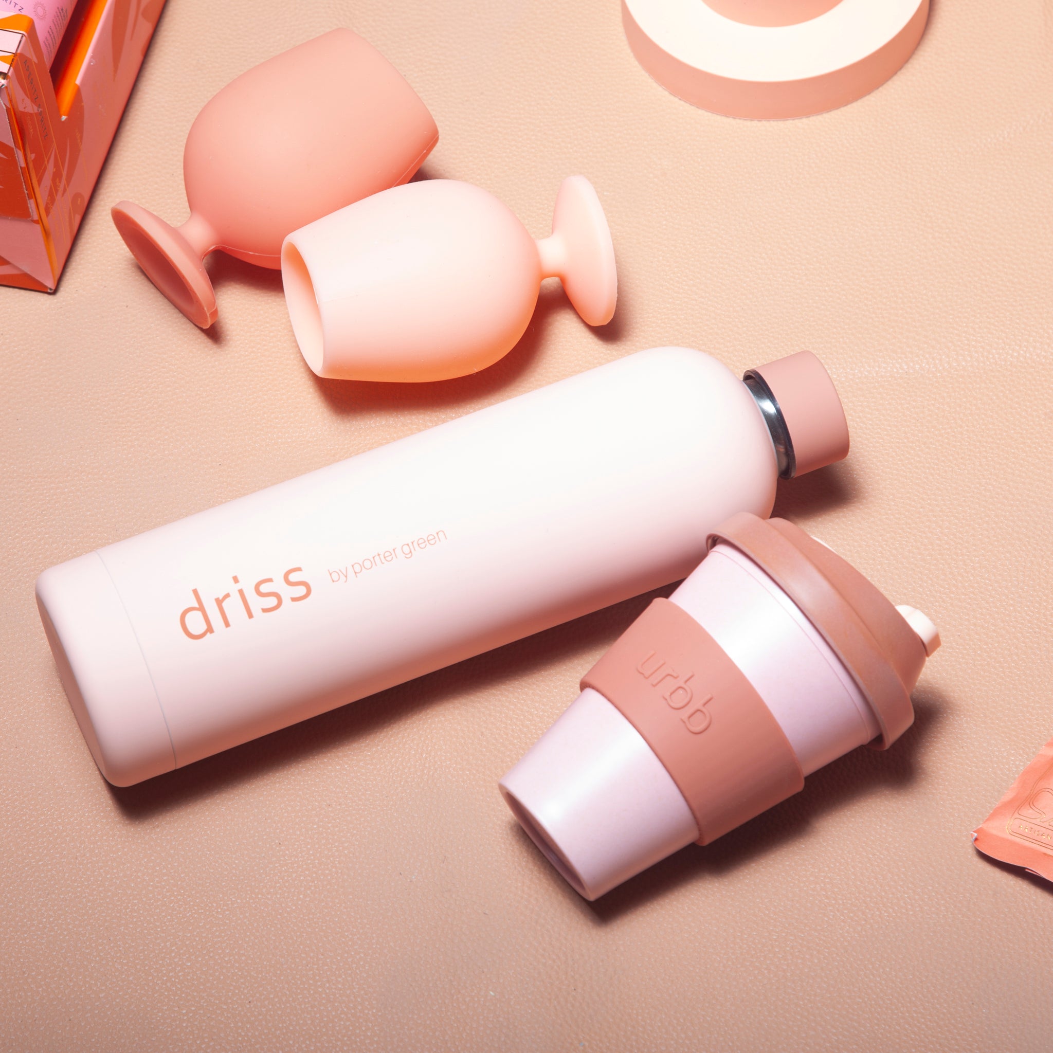 terra + peach | driss | insulated stainless steel water bottle