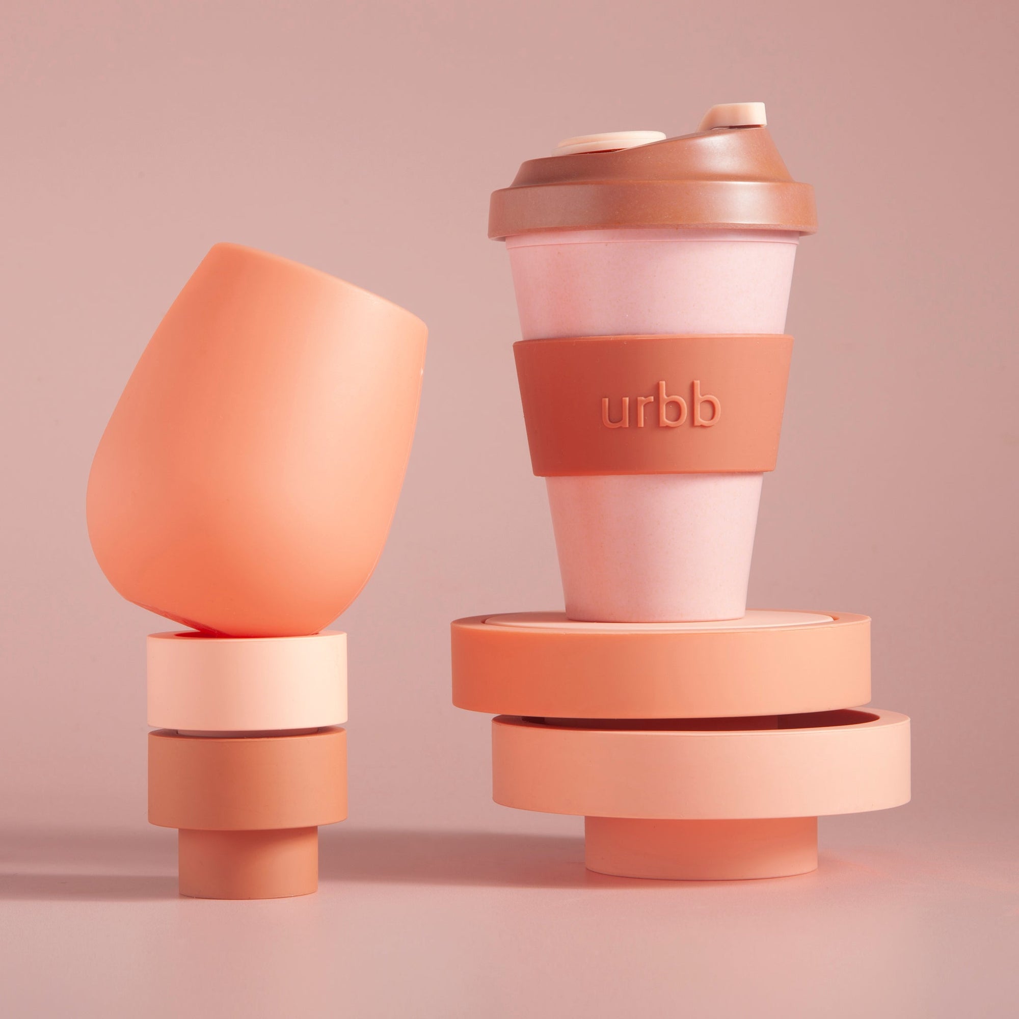 Terra + Peach | Flipp small | Silicone Unbreakable Candle Holder Set - porter green | style + sustainability