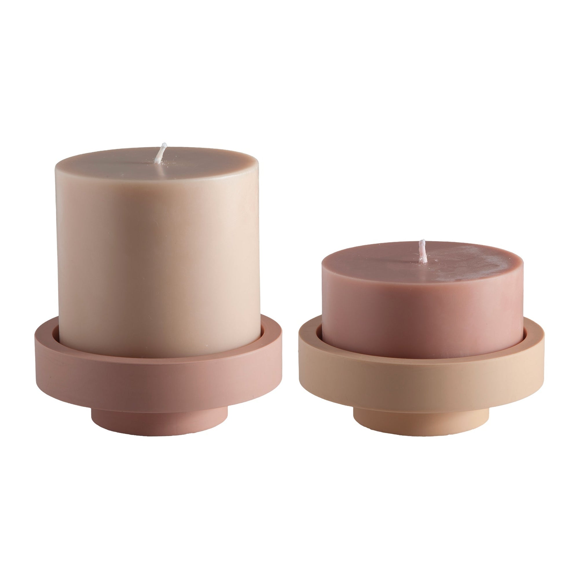 Wheat + Oat | Flipp large | Silicone Unbreakable Candle Holder Set - porter green | style + sustainability