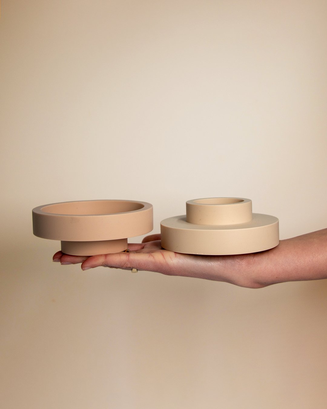 Wheat + Oat | Flipp large | Silicone Unbreakable Candle Holder Set - porter green | style + sustainability