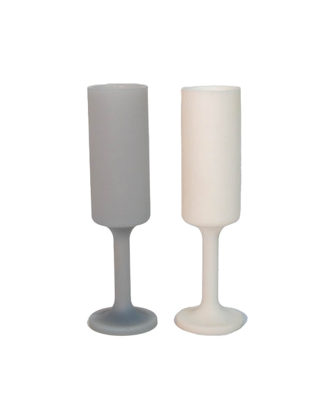 blanc + dove | seff | silicone unbreakable champagne flute - porter green | style + sustainability