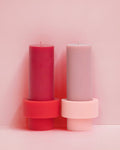 cherry + blush | escc sml pillar candle | soy-blend unscented candles - porter green | style + sustainability