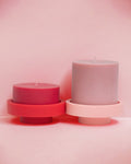 Cherry + Blush | Flipp Lrg | Silicone Unbreakable Candle Holder Set - porter green | style + sustainability