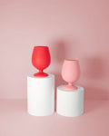 cherry + blush | stemm | unbreakable silicone wine glasses | porter green, silicone wine glasses, unbreakable wine glasses, coloured wine glasses, picnic wine glasses, outdoor wine glasses