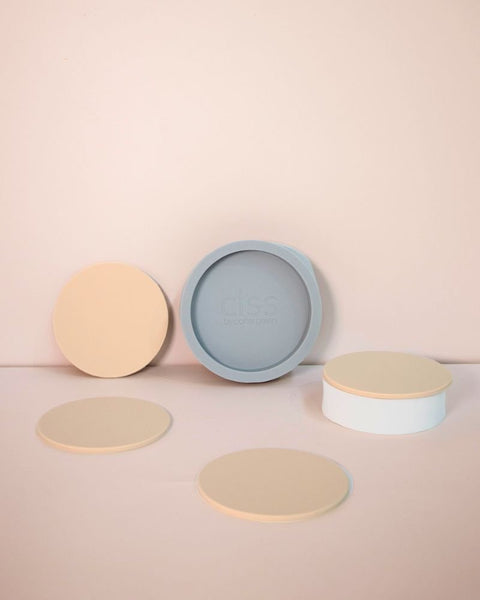 dove + stone | ciss | unbreakable silicone coasters - porter green | style + sustainability