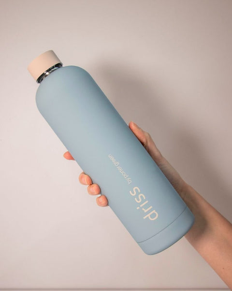 dove + stone | driss | insulated stainless steel water bottle - porter green | style + sustainability