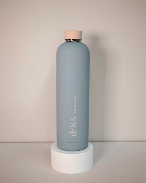 dove + stone | driss | insulated stainless steel water bottle - porter green | style + sustainability