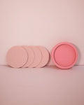 flamingo + lotus | ciss | unbreakable silicone coasters - porter green | style + sustainability