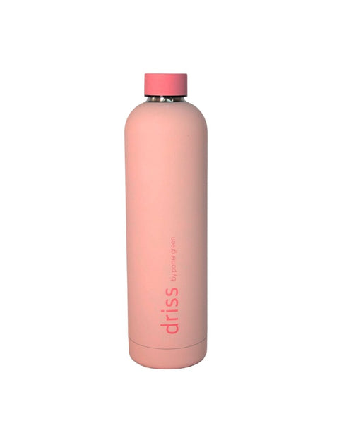 flamingo + lotus | driss | insulated stainless steel water bottle - porter green | style + sustainability