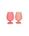 flamingo + lotus | stemm | unbreakable silicone wine glasses | porter green, silicone wine glasses, unbreakable wine glasses, coloured wine glasses, picnic wine glasses, outdoor wine glasses