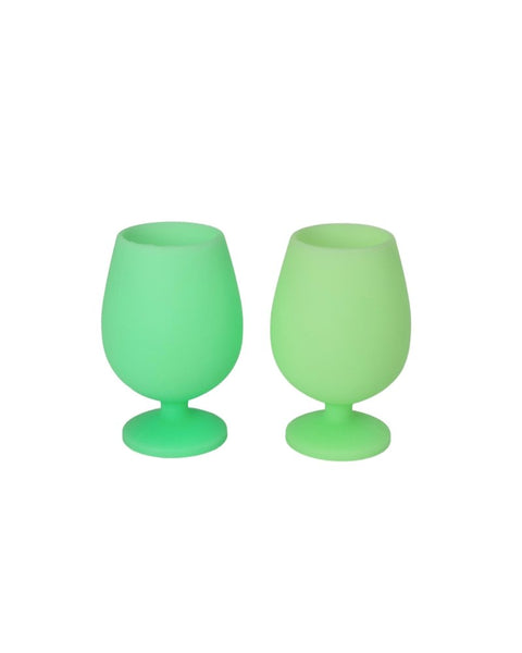 gerbera + leaf | stemm | unbreakable silicone wine glasses | porter green, silicone wine glasses, unbreakable wine glasses, coloured wine glasses, picnic wine glasses, outdoor wine glasses