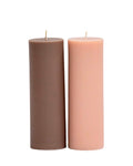 latte + donkey | escc med pillar candle | soy-blend unscented candles - porter green | style + sustainability