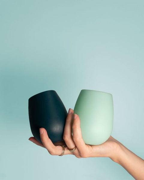 mist + ink | fegg | silicone unbreakable glasses | porter green, picnic cups, outdoor glasses, unbreakable glasses, tumbler australia, silicone cups