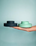 Mist + Ink | Flipp Lrg | Silicone Unbreakable Candle Holder Set - porter green | style + sustainability
