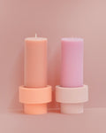 Peach + Petal | Flipp Sml | Silicone Unbreakable Candle Holder Set - porter green | style + sustainability