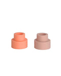 Peach + Petal | Flipp Sml | Silicone Unbreakable Candle Holder Set - porter green | style + sustainability
