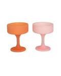 peach + petal | mecc | unbreakable silicone cocktail coupes | porter green, coupe cocktail glass, coupe glass, coloured cocktail glasses, unbreakable cocktail glasses, cocktail glasses australia