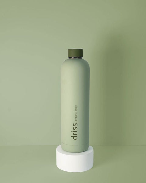 sage + olive | driss | insulated stainless steel bottle | porter green, 1l water bottle, insulated stainless steel water bottle, thermos water bottle, 1l drink bottle, insulated wine bottle