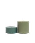 sage + olive | escc lrg pillar candle | soy-blend unscented candles - porter green | style + sustainability