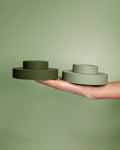 Sage + Olive | Flipp Lrg | Silicone Unbreakable Candle Holder Set - porter green | style + sustainability