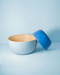 sky + kingfisher | bebb | biodegradable bamboo bowls | porter green, bamboo bowls, serving bowls. wooden serving bowls, serving bowl set, salad serving bowl