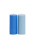 sky + kingfisher | escc sml pillar candle | soy-blend unscented candles - porter green | style + sustainability