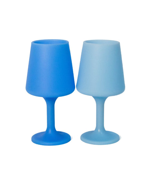 sky + kingfisher | swepp | silicone unbreakable wine glasses - porter green | style + sustainability