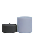 smoke + storm | escc lrg pillar candle | soy-blend unscented candles - porter green | style + sustainability