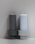 smoke + storm | escc sml pillar candle | soy-blend unscented candles - porter green | style + sustainability