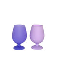 tanzanite + amethyst | stemm | unbreakable silicone wine glasses | porter green, silicone wine glasses, unbreakable wine glasses, coloured wine glasses, picnic wine glasses, outdoor wine glasses