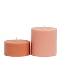 terra + peach | escc lrg pillar candle | soy-blend unscented candles - porter green | style + sustainability