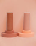 Terra + Peach | Flipp Lrg | Silicone Unbreakable Candle Holder Set - porter green | style + sustainability