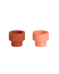 Terra + Peach | Flipp Sml | Silicone Unbreakable Candle Holder Set - porter green | style + sustainability