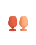 terra + peach | stemm | unbreakable silicone wine glasses | porter green, silicone wine glasses, unbreakable wine glasses, coloured wine glasses, picnic wine glasses, outdoor wine glasses