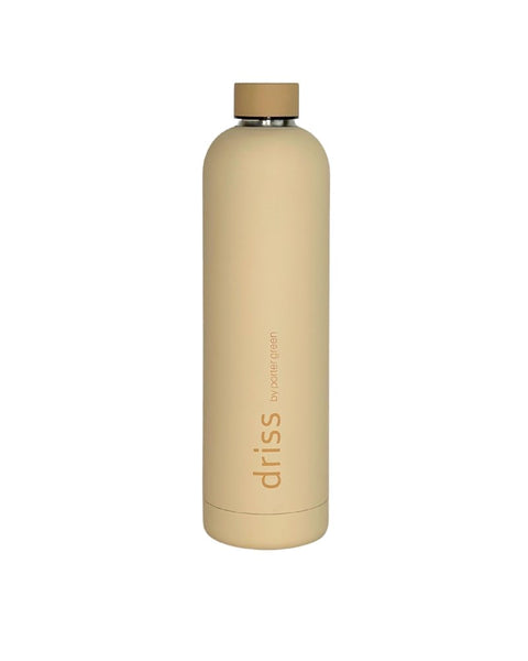 wheat + oat | driss | insulated stainless steel bottle | porter green, 1l water bottle, insulated stainless steel water bottle, thermos water bottle, 1l drink bottle, insulated wine bottle