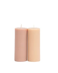 wheat + oat | escc sml pillar candle | soy-blend unscented candles - porter green | style + sustainability