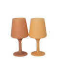 wheat + oat | swepp | silicone unbreakable wine glasses - porter green | style + sustainability